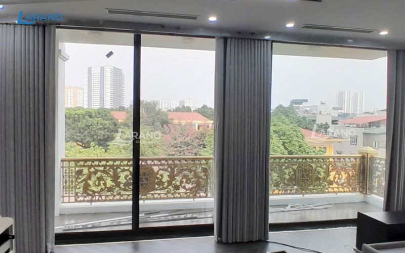 Thi công dự án rèm vải 2 lớp tại Vân Điển Thanh trì