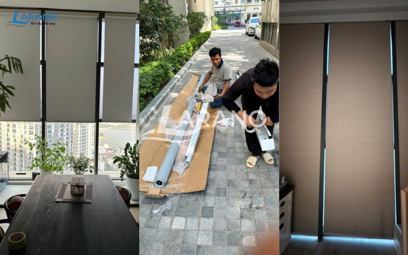 Lắp đặt rèm tổ ong tự động tại chung cư D'Elorado E2 Tân Hoàng Minh