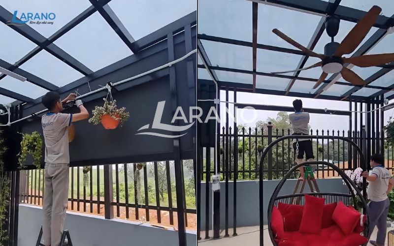 Lắp đặt rèm Zipper tự động cho nhà chòi