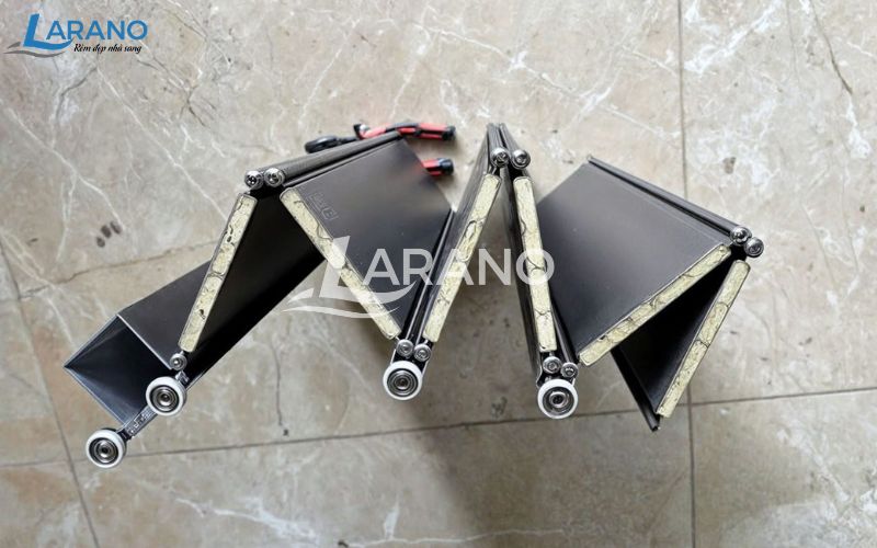 Hệ mái xếp dạng ziczac của mái nhôm xếp tự động