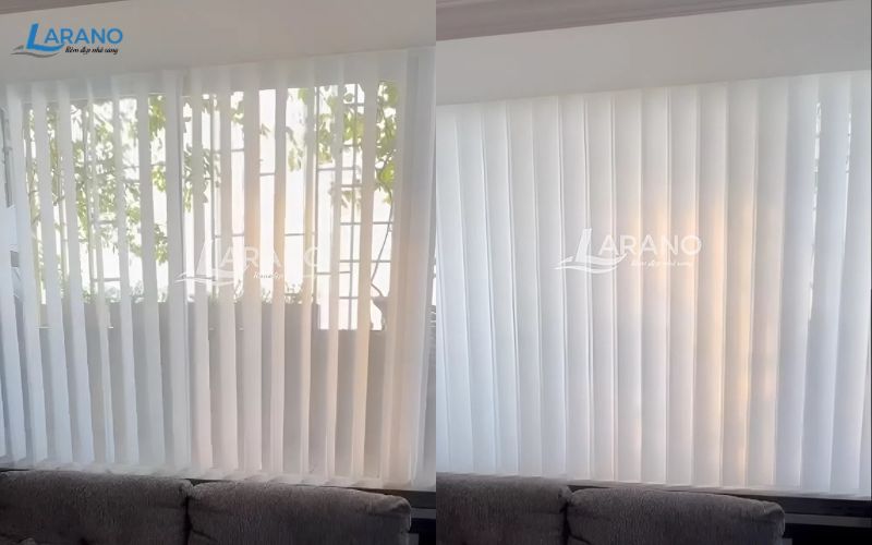 Rèm lá dọc, mành đứng tự động tại rèm cửa Larano