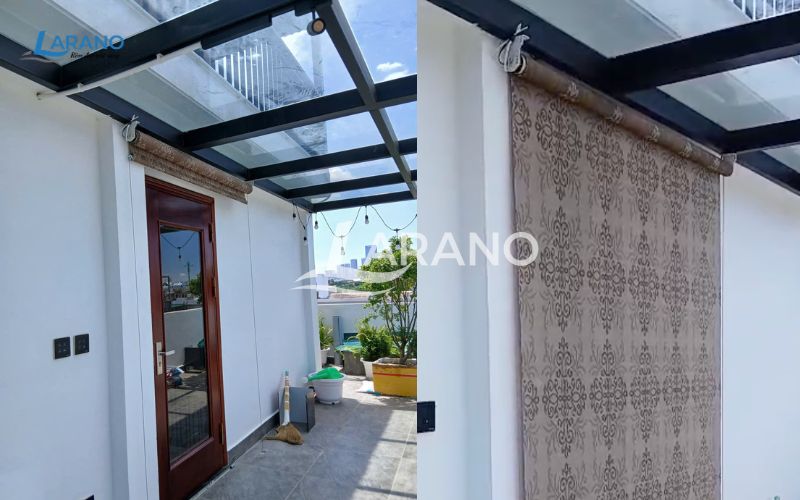 Bạt cuốn động cơ có cáp dẫn hướng ở biệt thự Xuân Phương