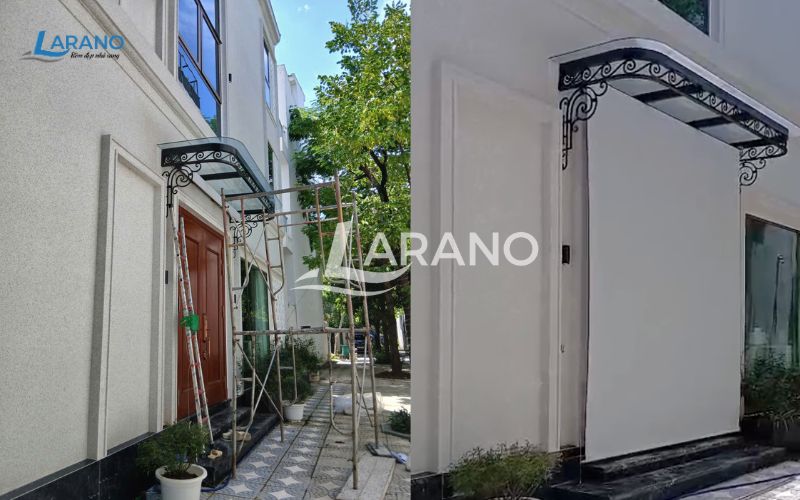 Bạt cuốn động cơ có cáp dẫn hướng ở biệt thự Xuân Phương