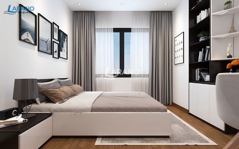 Rèm vải tự động thiết kế riêng tư cho phòng ngủ