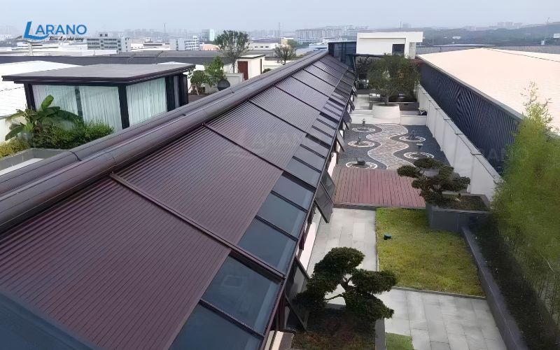 Mái nhôm cuốn tự động
