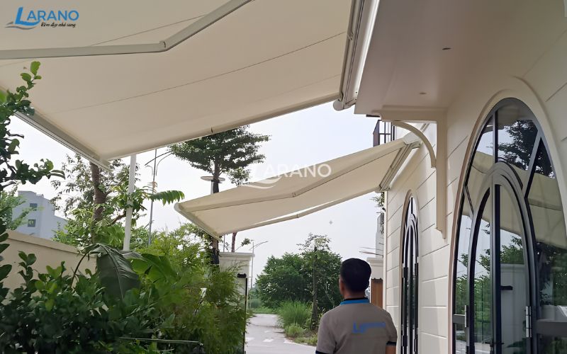 LARANO thi công 2 bộ mái hiên động cơ cao cấp cho biệt thự Nam Định.