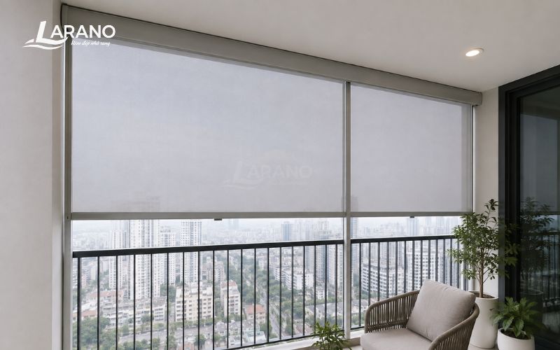 rèm cuốn tự động che ban công
