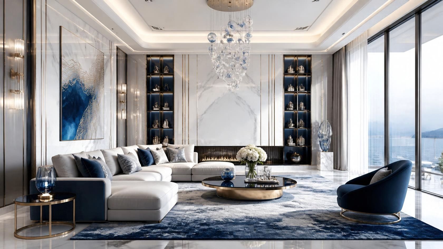 Phong cách Luxury hiện đại cho nội thất người mệnh thuỷ