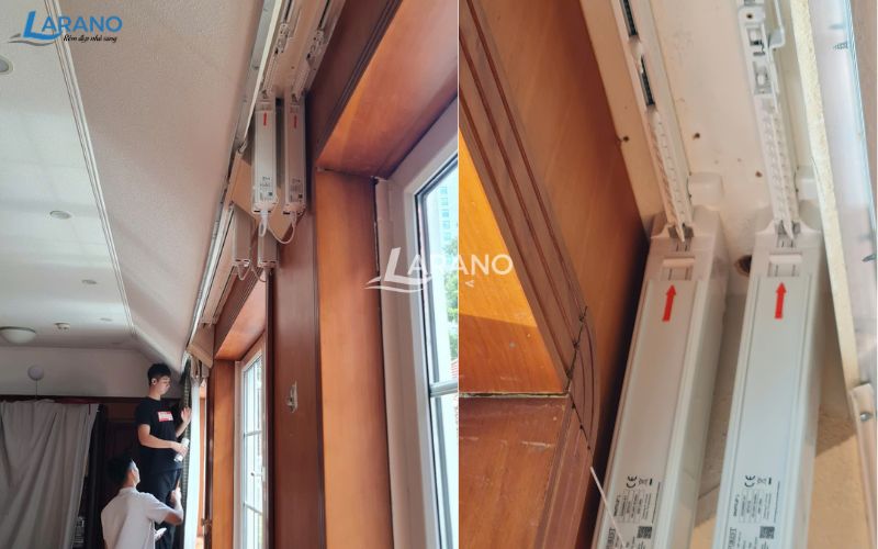 Với không gian biệt thự rộng lớn cùng hệ cửa kính khổ lớn, rèm vải động cơ không chỉ là giải pháp che nắng tối ưu mà còn là điểm nhấn nâng tầm sự sang trọng và tiện nghi cho ngôi nhà.